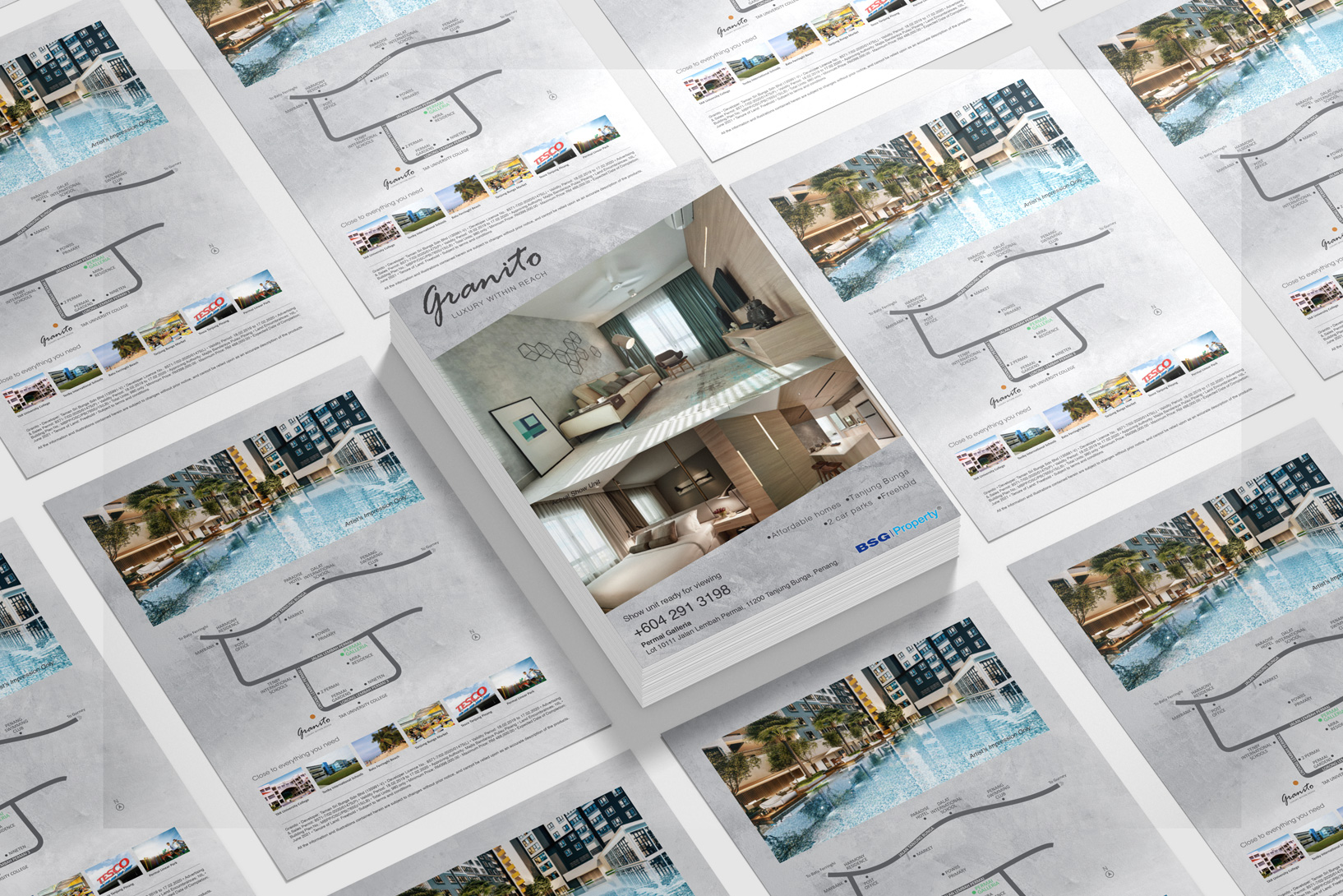 BSG Property brochure spreads laid out