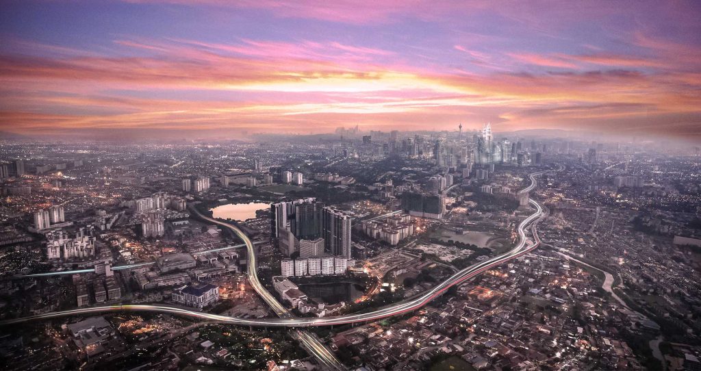 A BSG Property project in the city at dusk