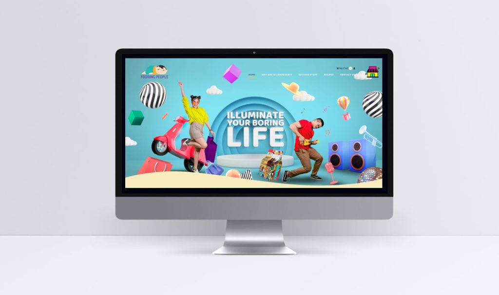 The Boring People website on a desktop screen