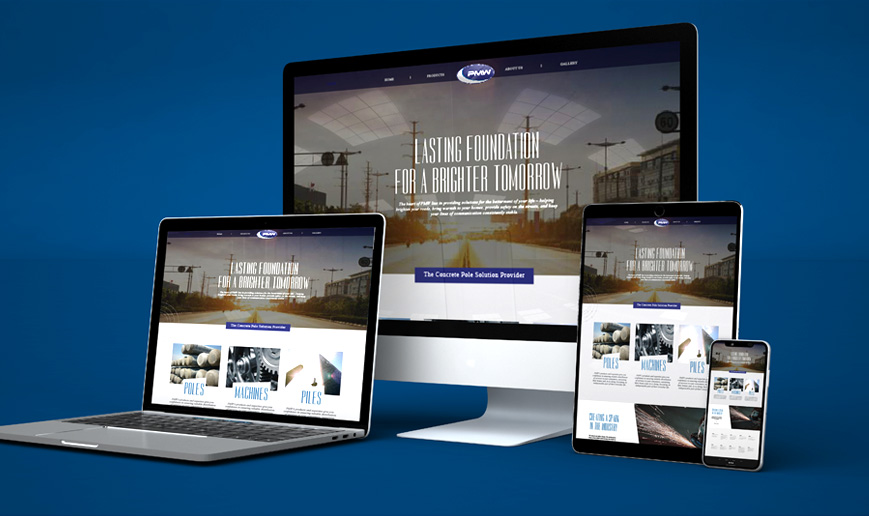 PMW website on laptop, tablet and phone