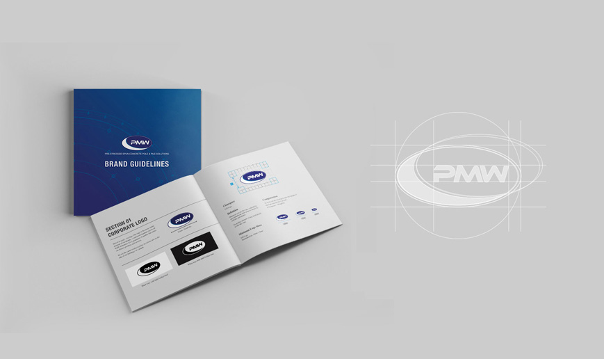 PMW logo and identity