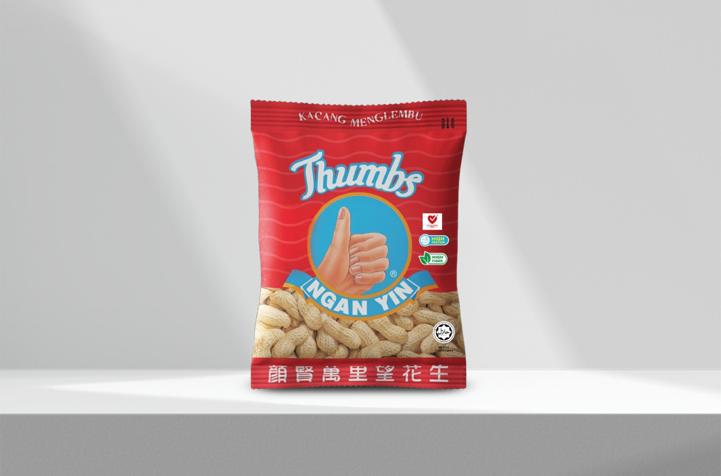 Ngan Yin Thumbs groundnut pack, front view