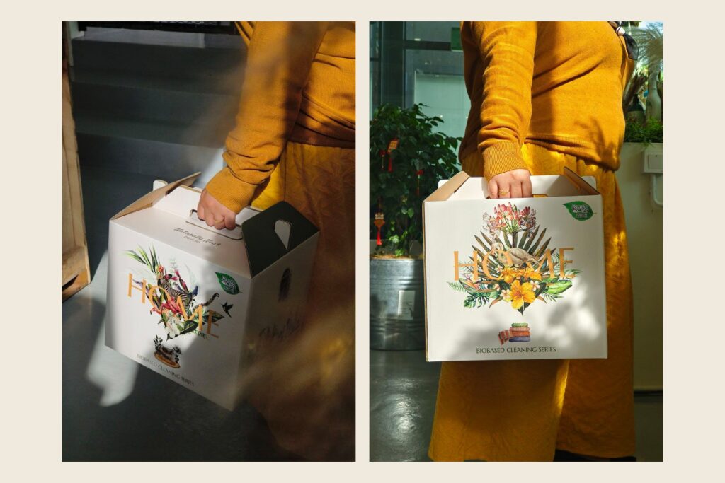 ReadyCare Signature Home series gift box with botanical illustration
